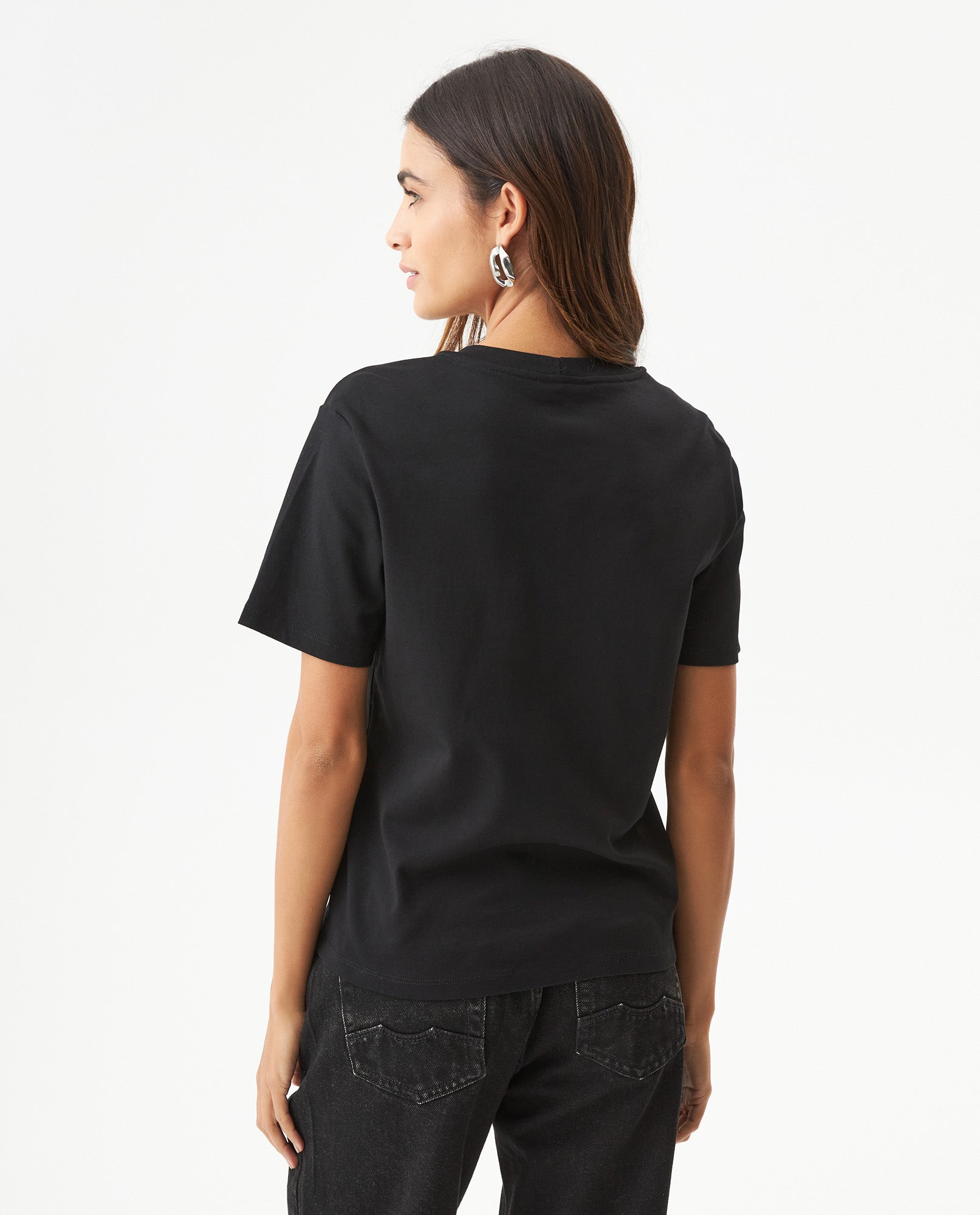Women's Stone Accent Print Slim Fit T-shirt in Cotton, Luxe 709G045 - 5