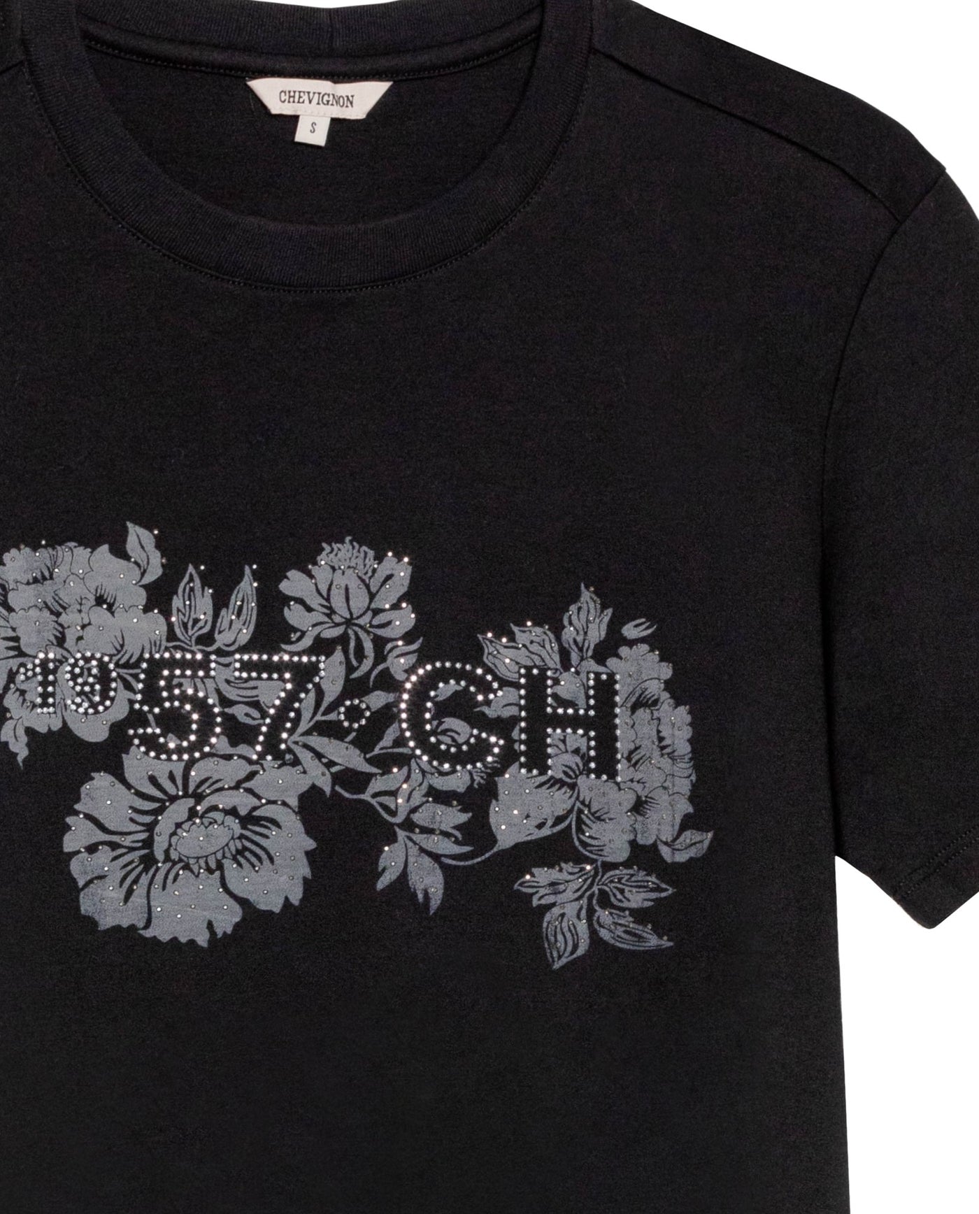 Women's Stone Accent Print Slim Fit T-shirt in Cotton, Luxe 709G045 - 7