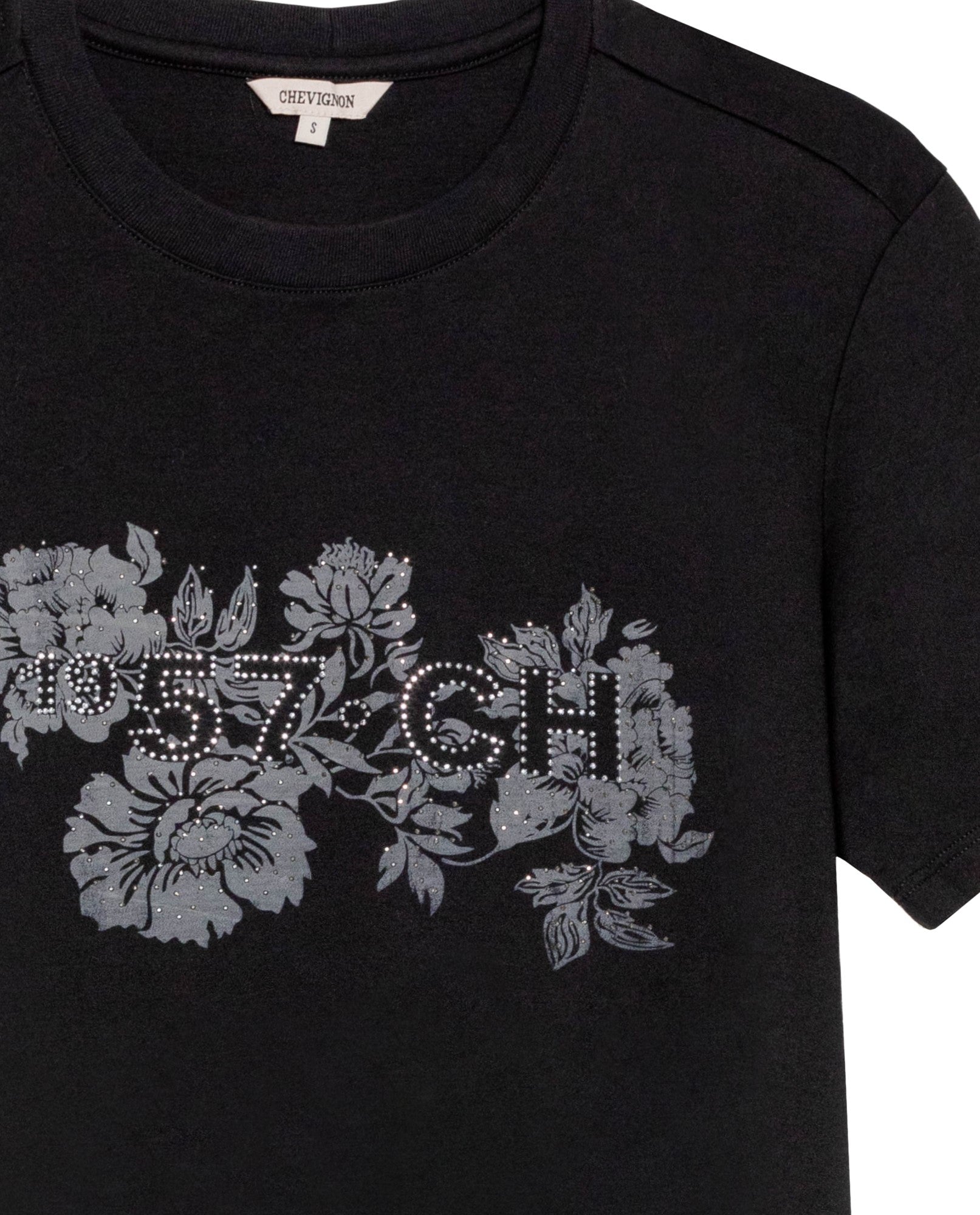 Women's Stone Accent Print Slim Fit T-shirt in Cotton, Luxe 709G045 - 7