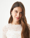 Women's Blouse, Long Sleeve See-Through - Raw 709G047 - 3
