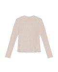 Women's Blouse, Long Sleeve See-Through - Raw 709G047 - 7