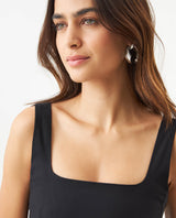 Women's Square Neck Fitted Top in Rayon-Nylon Blend, Journey 709G055 - 4