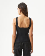 Women's Square Neck Fitted Top in Rayon-Nylon Blend, Journey 709G055 - 5