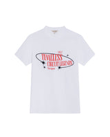 Women's Racing Stone Accent Slim T-shirt in Cotton, Nocturne - 1
