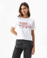 Women's Racing Stone Accent Slim T-shirt in Cotton, Nocturne - 2