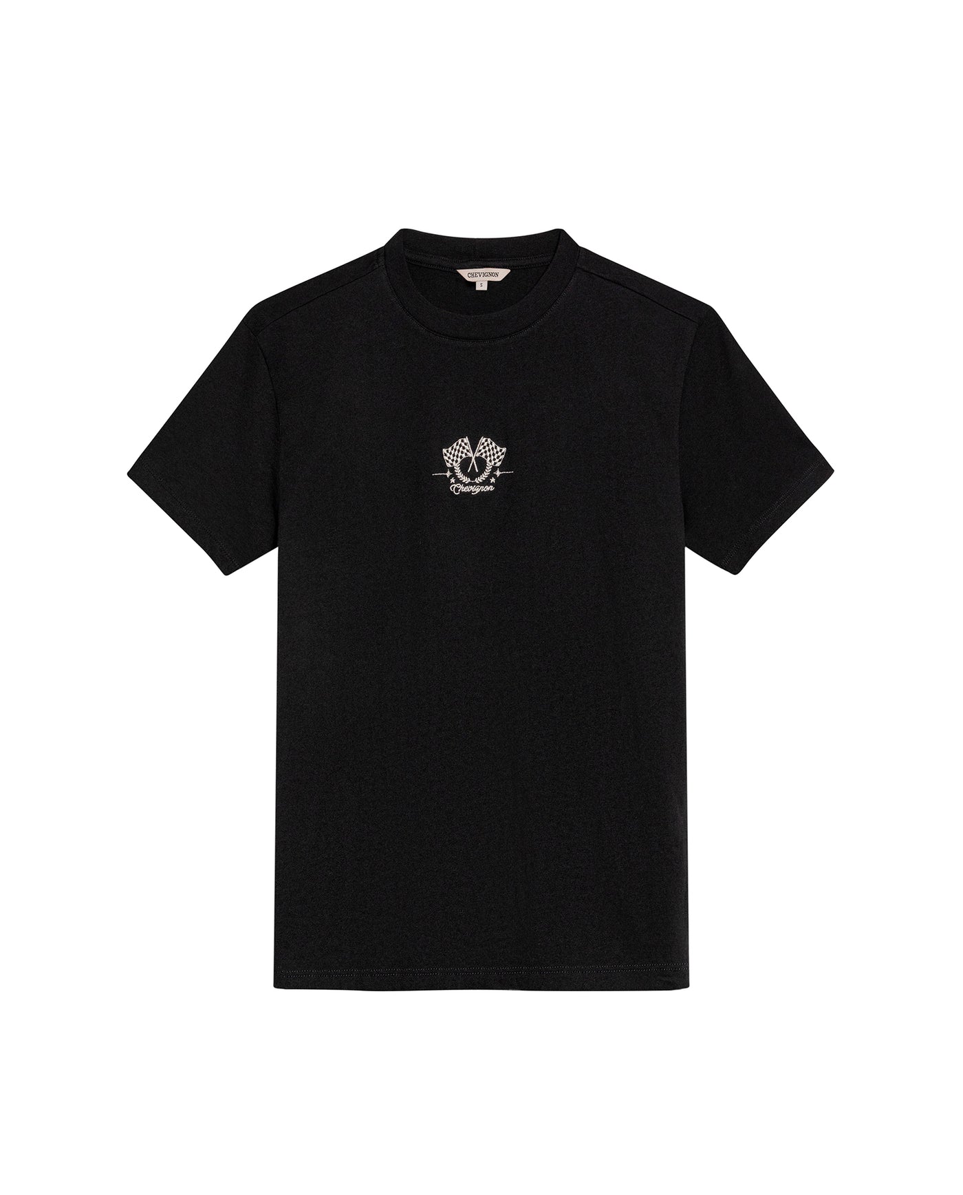 Women's Racing Embroidered Oversized T-shirt in Cotton, Plaza - 1