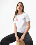 Women's Racing Print Slim Fit T-shirt in Cotton, Sparkle - 3