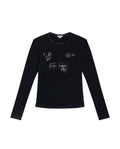 Women's Racing Long Sleeve Print T-shirt in Polyamide Stretch Blend, Ceremony - 1