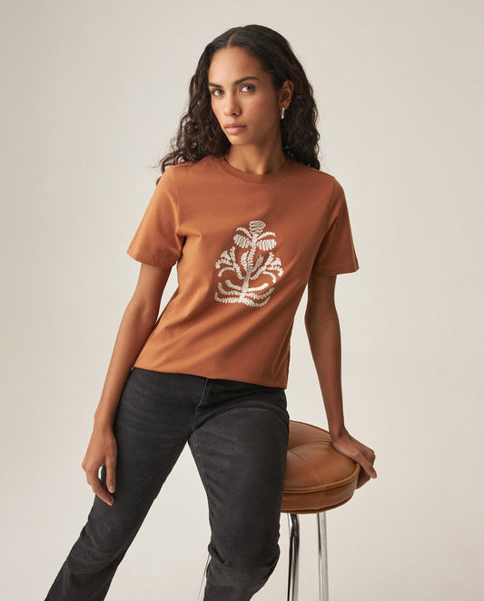 Women´s Graphic T-Shirt - Brown 63_709H002_CAF171142_0