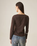 Women´s V-Neck Shirt - Brown 63_709H034_CAF191016_5