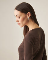 Women´s V-Neck Shirt - Brown 63_709H034_CAF191016_6