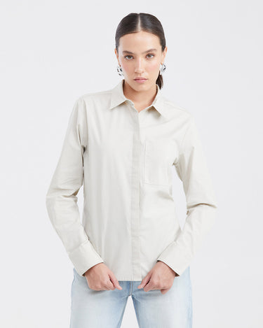 ESSENTIAL POPLIN SHIRT IN ECRU