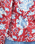 Women's Blouse Style Shirt with Peplum Detail and Floral Maxi Print in Rayon - 7