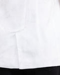 Women's Long Sartorial Vest with Tonal Foliage Pattern in Cotton-Viscose-Linen Blend - 5