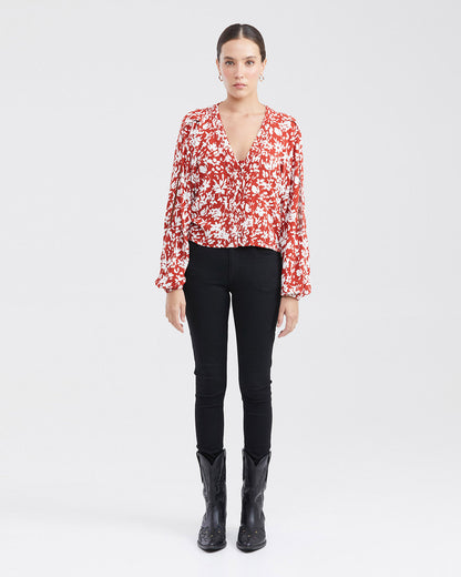 DUOTONE FLOWER BLOUSE