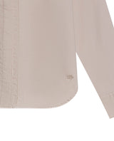 Womens Shirt Poplin Straight Silhouette Cotton–Elastane Hidden Button Placket - Beige 63_711H000_BEI140002_8