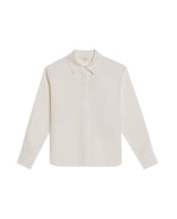 Womens Shirt Poplin Straight Silhouette Cotton–Elastane Hidden Button Placket - Raw 63_711H000_CRU114302_0