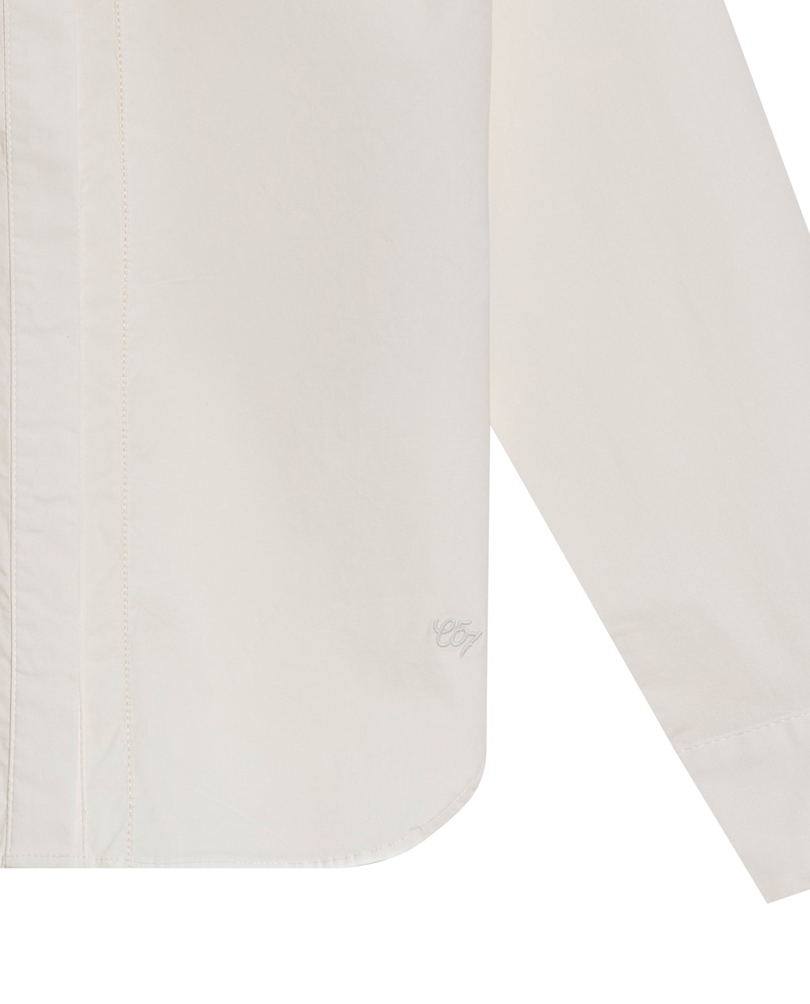 Womens Shirt Poplin Straight Silhouette Cotton–Elastane Hidden Button Placket - Raw 63_711H000_CRU114302_8