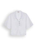 Womens Shirt Wide Oversized Silhouette Lyocell Large Collar - White 63_711H004_BLA110601_3