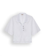Womens Shirt Wide Oversized Silhouette Lyocell Large Collar - White 63_711H004_BLA110601_3