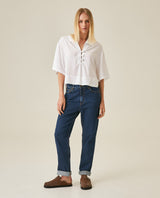 Womens Shirt Wide Oversized Silhouette Lyocell Large Collar - White 63_711H004_BLA110601_4