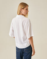 Womens Shirt Wide Oversized Silhouette Lyocell Large Collar - White 63_711H004_BLA110601_6