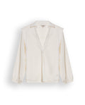 Womens Blouse Semi-Straight Silhouette Lyocell Double Garment Simulation - Raw 63_711H008_CRU114201_3
