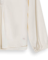 Womens Blouse Semi-Straight Silhouette Lyocell Double Garment Simulation - Raw 63_711H008_CRU114201_8