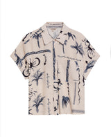 Womens Shirt Resort Oversized Viscose–Linen Print Short Sleeve - Raw 63_711H013_CRU131011_3