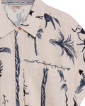 Womens Shirt Resort Oversized Viscose–Linen Print Short Sleeve - Raw 63_711H013_CRU131011_8