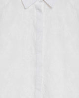 Womens Shirt Oversized Cotton Embroidered Short Sleeve - White 63_711H016_BLA110601_8