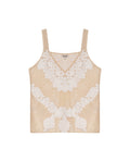 Womens Blouse Strap V-Neck Acrylic Continuous Embroidery - Raw 63_711H017_CRU110103_3