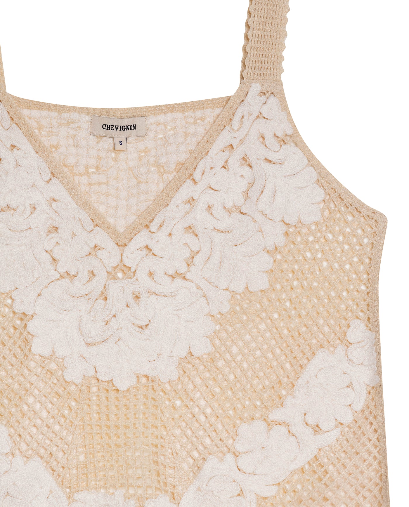 Womens Blouse Strap V-Neck Acrylic Continuous Embroidery - Raw 63_711H017_CRU110103_8