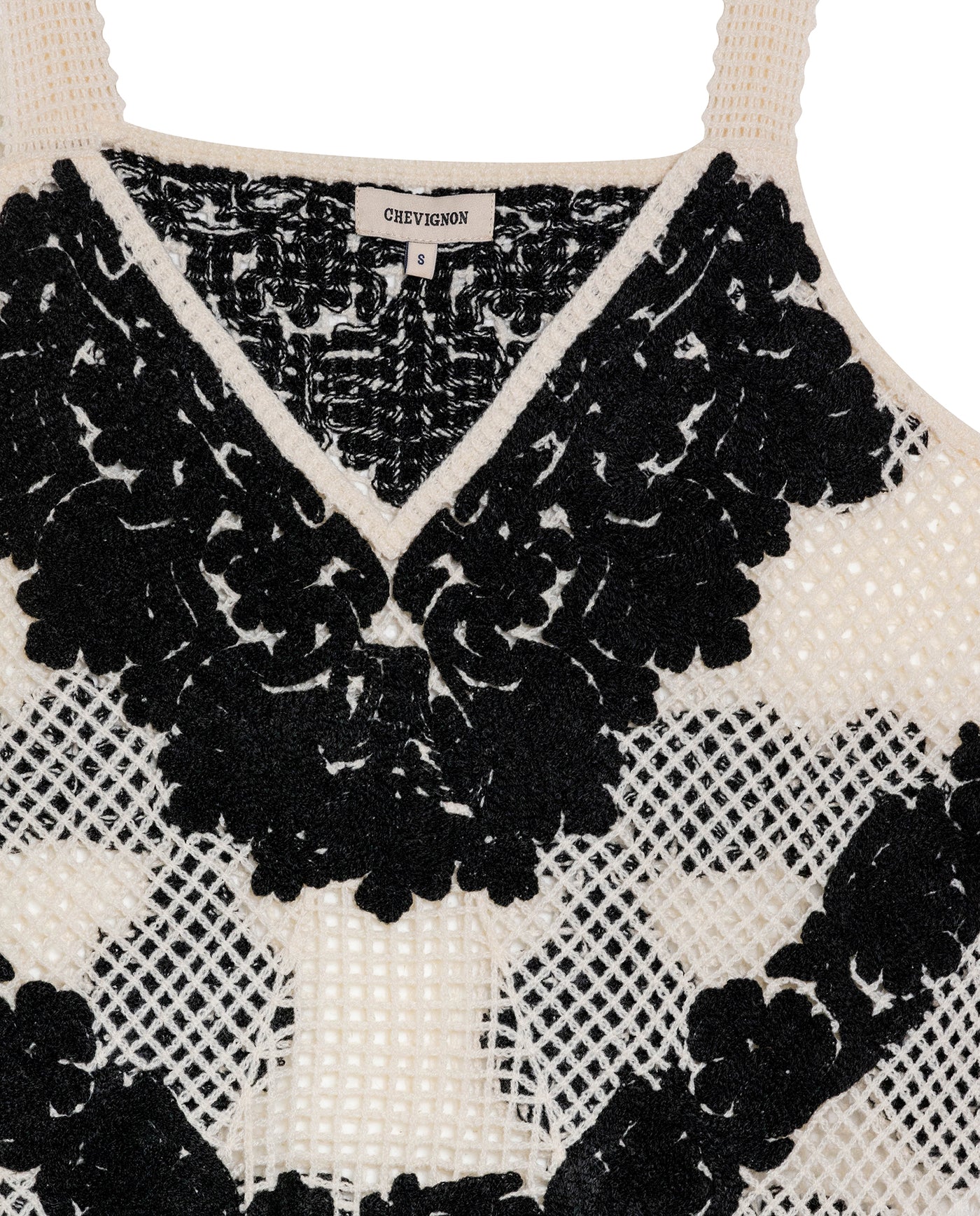 Womens Blouse Strap V-Neck Acrylic Continuous Embroidery - Black 63_711H017_NEG194007_8