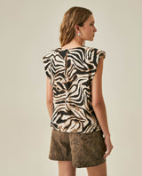 Womens Blouse Straight Silhouette Viscose–Rayon Print - Raw 63_711H018_CRU114302_6