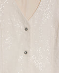 Womens Vest Straight Silhouette Cotton–Tencel Blend Sheer Sequins - Raw 63_711H021_CRU114302_8