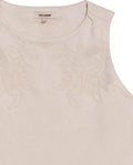 Womens Blouse Straight Silhouette Polyester–Elastane Suede Fabric Sleeveless - Beige 63_711H023_BEI140002_8