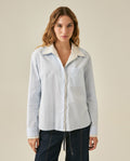 Womens Relaxed Fit Cotton Stretch Shirt - Blue 63_711H701_AZU144206_0