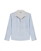 Womens Relaxed Fit Cotton Stretch Shirt - Blue 63_711H701_AZU144206_3