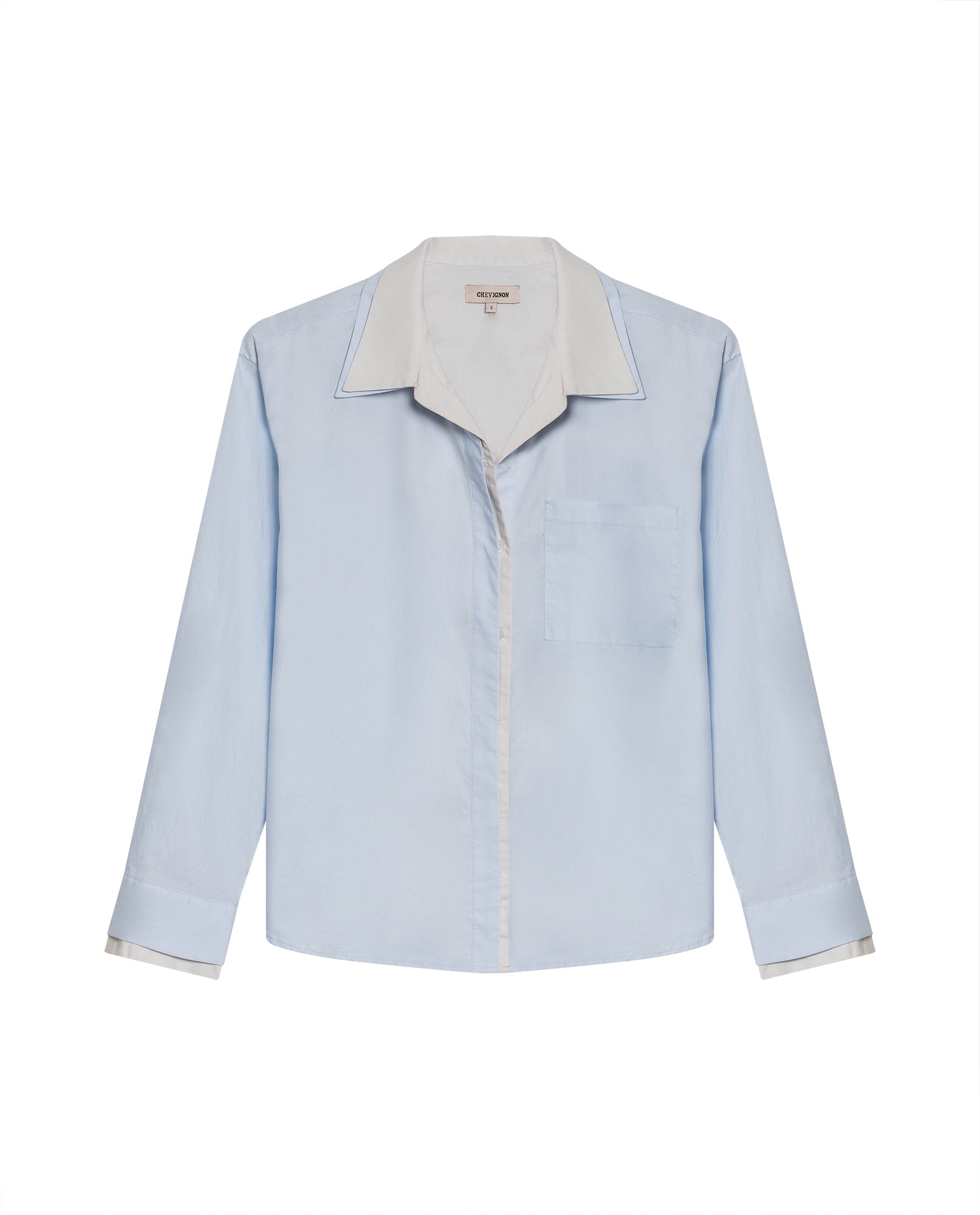 Womens Relaxed Fit Cotton Stretch Shirt - Blue 63_711H701_AZU144206_3