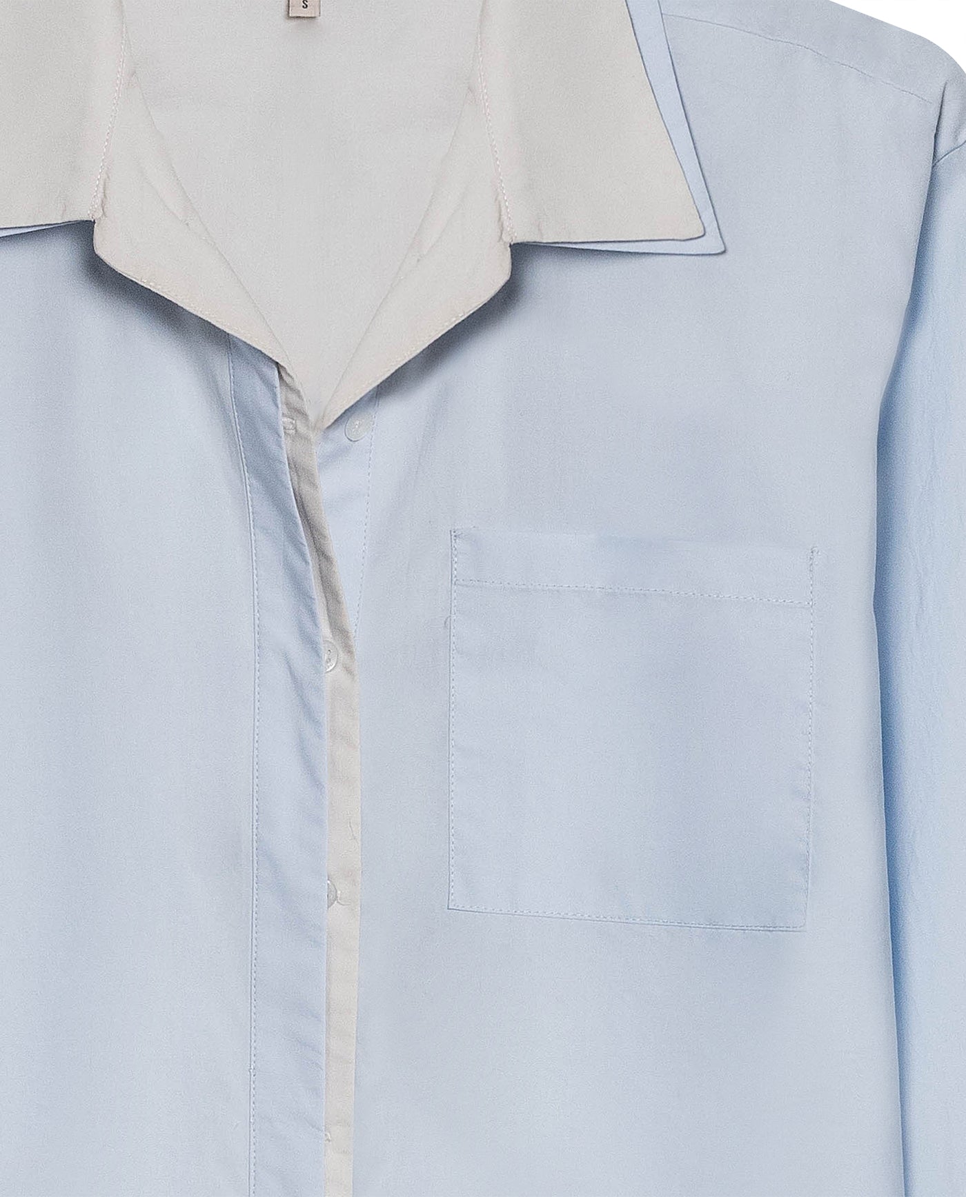 Womens Relaxed Fit Cotton Stretch Shirt - Blue 63_711H701_AZU144206_8