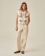 Womens Vest Western Straight Silhouette Cotton Double Garment Simulation - Raw 63_711H703_CRU110606_4
