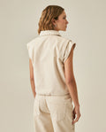 Womens Vest Western Straight Silhouette Cotton Double Garment Simulation - Raw 63_711H703_CRU110606_6