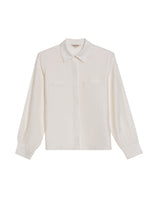 Womens Linen Blend Textured Shirt - White 63_711H711_BLA110601_3