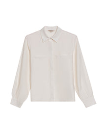 Womens Linen Blend Textured Shirt - White 63_711H711_BLA110601_3