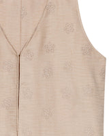 Womens Embroidered Linen-Effect Vest - Beige 63_711H714_BEI161407_8