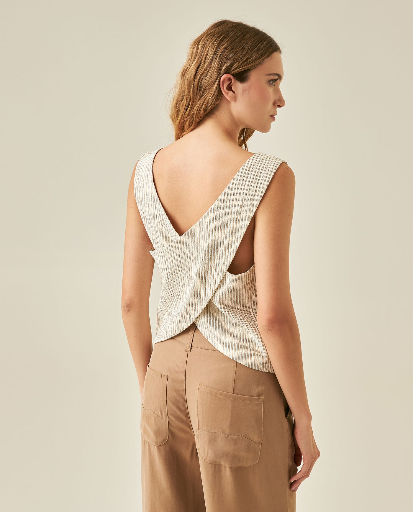 Womens Striped Cross-Back Vest - Yellow 63_711H715_AMA120815_6