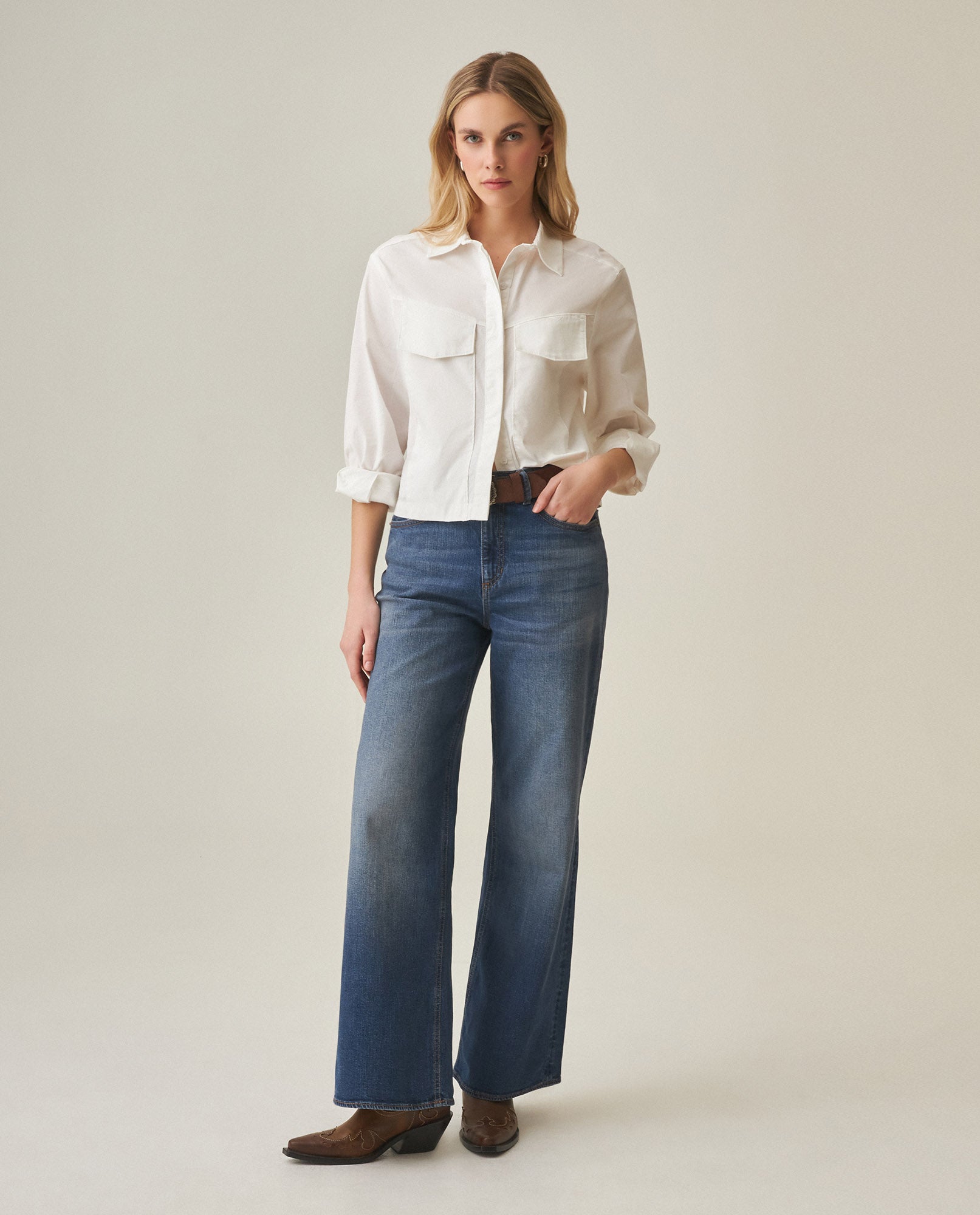 Women´s Cropped Shirt - Raw 63_712H005_CRU114302_3
