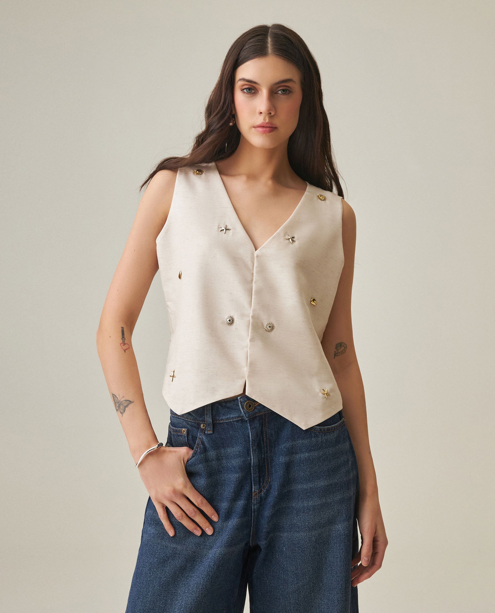 Women´s Slim Fit Vest - Raw 63_712H006_CRU130905_3
