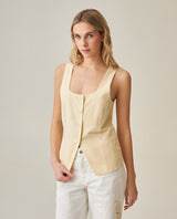 Women´s Linen Blouse - Yellow 63_712H008_AMA120815_3